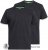 D555 Fenton 2-pack Black/Black T-shirt - Kratke Majice - Moške kratke majice za močnejše postave