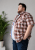 Kam Jeans 6368 Checked Short Sleeve Shirt Red - Srajce - Moške srajce za Močnejše Postave