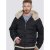 D555 Hudson Hooded Puffer Jacket Navy - Jakne - Moške bunde za Močnejše Postave