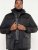 D555 Fargo Five Pocket Jacket With Ribbed Neck and Inner Quilting Black - Jakne - Moške bunde za Močnejše Postave