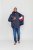 D555 Angus Diamond Quilted Puffer Jacket Navy - Jakne - Moške bunde za Močnejše Postave