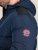 D555 Hank Ripstop Contrast Panelled Padded Hooded Jacket Mornarska - Jakne - Moške bunde za Močnejše Postave