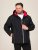 D555 Jamie Soft Shell Detachable Hood Padded Jacket Črna - Jakne - Moške bunde za Močnejše Postave