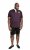 D555 NASH Short Sleeve Rugby Shirt Burgundy - Polo majice - Moške Polo Majice za Močnejše Postave