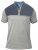 D555 MAURICE Top Paneled Short Sleeve Polo Grey - Polo majice - Moške Polo Majice za Močnejše Postave