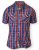 D555 ELIAS Short Sleeve Blue & Red Check Shirt - Srajce - Moške srajce za Močnejše Postave