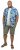 D555 ENRIQUE Short Sleeve Hawaiian Leaf Shirt & T-shirt Combo - Srajce - Moške srajce za Močnejše Postave