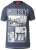 D555 RUEBEN NY City Print T-Shirt Denim - Kratke Majice - Moške kratke majice za močnejše postave