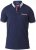 D555 GARFIELD Short Sleeve Stretch Polo Shirt Navy - Polo majice - Moške Polo Majice za Močnejše Postave