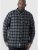 D555 Lawton LS Flannel Shirt Grey - Srajce - Moške srajce za Močnejše Postave
