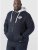 D555 Hulk Fur Lined Zipper Hood Navy - Puloverji & jopice - Moški Puloverji & Jopice za Močnejše Postave