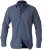 D555 Scott LS Printed Shirt Blue - Srajce - Moške srajce za Močnejše Postave