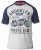 D555 HIRALDO T-Shirt Grey/Navy - Kratke Majice - Moške kratke majice za močnejše postave