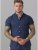 D555 Norman Short Sleeve Oxford Shirt Navy - Srajce - Moške srajce za Močnejše Postave