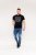 D555 Willoughby NYC Dot Printed T-Shirt Black - Kratke Majice - Moške kratke majice za močnejše postave