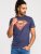 D555 Scampton Official Superman Printed T-Shirt Navy - Kratke Majice - Moške kratke majice za močnejše postave