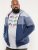 D555 Columbus Cut And Sew Panelled Zip Through Hoody Blue - Puloverji & jopice - Moški Puloverji & Jopice za Močnejše Postave