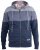 D555 Columbus Cut And Sew Panelled Zip Through Hoody Blue - Puloverji & jopice - Moški Puloverji & Jopice za Močnejše Postave