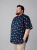 Kam Jeans 6068 Flamingo Short Sleeve Shirt Navy - Srajce - Moške srajce za Močnejše Postave