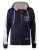 D555 Eaton Full Zip Hoodie Navy - Puloverji & jopice - Moški Puloverji & Jopice za Močnejše Postave