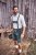 JP1880 Genuine Leather Traditional Lederhosen Shorts Green - Kratke hlače - Moške Kratke Hlače za Močnejše Postave