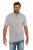 JP1880 708420 Majica Henley 2 kosa Siva melange - Kratke Majice - Moške kratke majice za močnejše postave