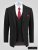 D555 Ted 4 Way Stretch Tailored Suit Jacket Črna - Obleke - Velike številke oblek za moške