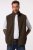 JP1880 Fleece Vest Stand-up Collar Brown - Jakne - Moške bunde za Močnejše Postave