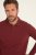 JP1880 Polo Shirt Long Sleeve Piqué Red - Polo majice - Moške Polo Majice za Močnejše Postave