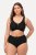 Ulla Popken 800279 Črtaste spodnjice 2 kosa Črna - Spodnjice - 