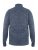 D555 Wilmington Zipper And Button Neck Sweater Blue - Puloverji & jopice - Moški Puloverji & Jopice za Močnejše Postave