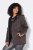 Ulla Popken 812880 Pletena flis jakna s teddy flisom Taupe - Oblačila iz flisa - 