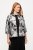 Ulla Popken 816673 Oversize žakarski suknjič s 3/4 rokavi Črna - Blazer - Blazerji v velikih velikostih za ženske