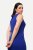 Ulla Popken 817591 Pletena obleka z V-izrezom Modra - Pletene obleke - 