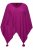 Ulla Popken Knit Pointed Hem Poncho Berry - Puloverji & jopice - 
