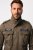 JP1880 Field Jacket with Badges Vintage Look TALL Moss Green - TALL jakne - TALL jakne za visoke moške