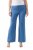 Ulla Popken 826163 Široke hlače za obleko Denim modra - Látkové nohavice - Ženske hlače širokih hlačnic