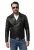 JP1880 830586 Biker jakna iz jagnječje nape Črna - Jakne - Moške bunde za Močnejše Postave
