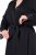 Ulla Popken 834837 Kimono kopalni plašč s čipko Črna - Halje & kopalni plašči - 
