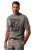 JP1880 Beer King Design Vintage Looking T-Shirt Gray - Kratke Majice - Moške kratke majice za močnejše postave