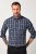 JP1880 Checked Shirt Long Sleeve Kent Collar Anthracite - Srajce - Moške srajce za Močnejše Postave