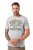 JP1880 T-shirt Short Sleeve Chest Print Grey Melange - Kratke Majice - Moške kratke majice za močnejše postave