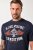 JP1880 T-Shirt Short Sleeve Chest Print Navy - Kratke Majice - Moške kratke majice za močnejše postave