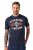 JP1880 T-Shirt Short Sleeve Chest Print Navy - Kratke Majice - Moške kratke majice za močnejše postave