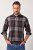 JP1880 Shirt Flannel Long Sleeve Dark Brown - Srajce - Moške srajce za Močnejše Postave