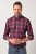 JP1880 Checked Shirt Long Sleeve Red - Srajce - Moške srajce za Močnejše Postave
