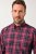 JP1880 Checked Shirt Long Sleeve Red - Srajce - Moške srajce za Močnejše Postave