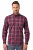 JP1880 Checked Shirt Long Sleeve Red - Srajce - Moške srajce za Močnejše Postave