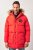 JP1880 Parka Quilted Faux Fur Hood Red - Jakne - Moške bunde za Močnejše Postave