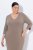 Ulla Popken 841952 Športna obleka z V-izrezom Svetlo rjava - Obleke - Obleke za vse velikosti